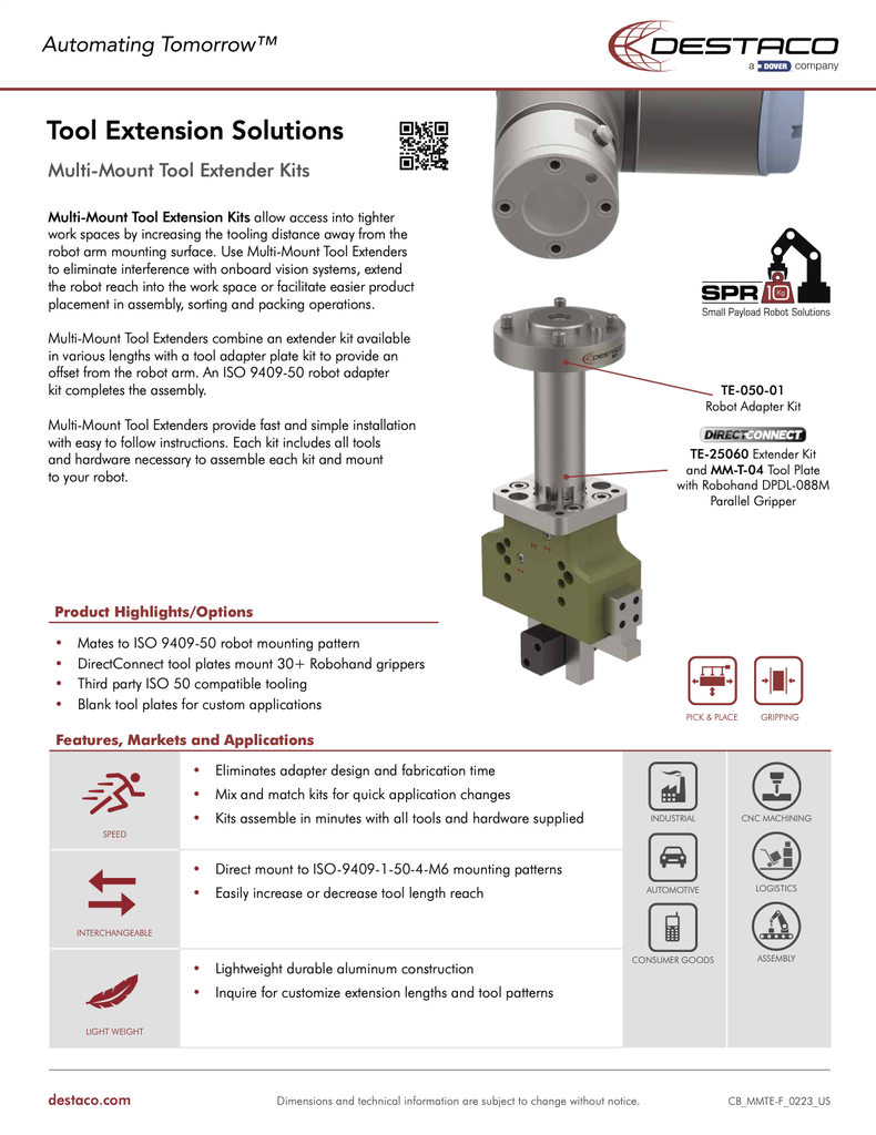 SPR10 Multi-Mount - Tool Extension Flyer